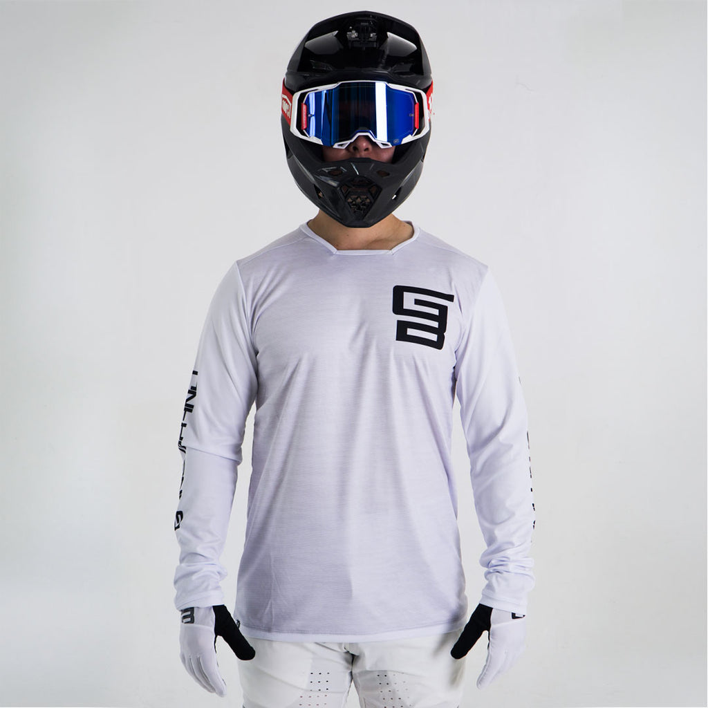 Jersey GangBrand MTB Manga Larga Blanco