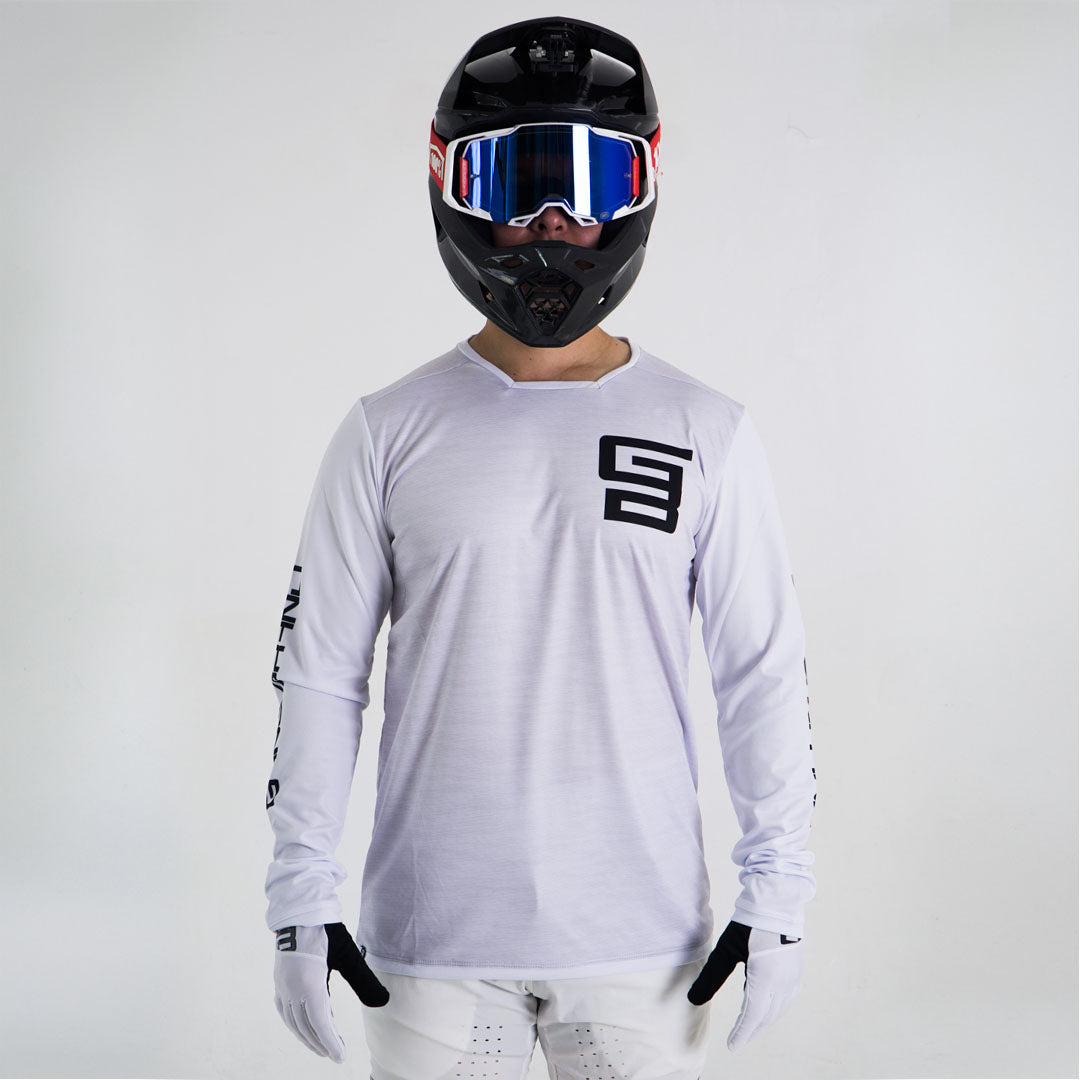 Jersey GangBrand MTB Manga Larga Blanco