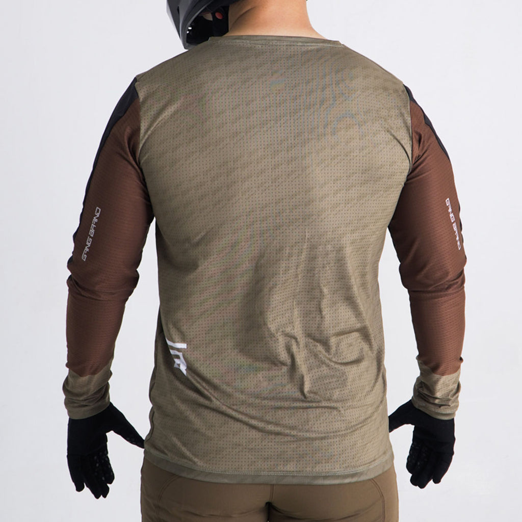 Jersey Gangbrand MTB Manga Larga Verde Olivo