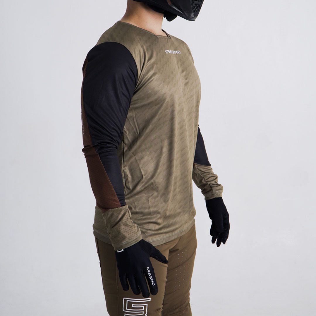 Jersey Gangbrand MTB Manga Larga Verde Olivo