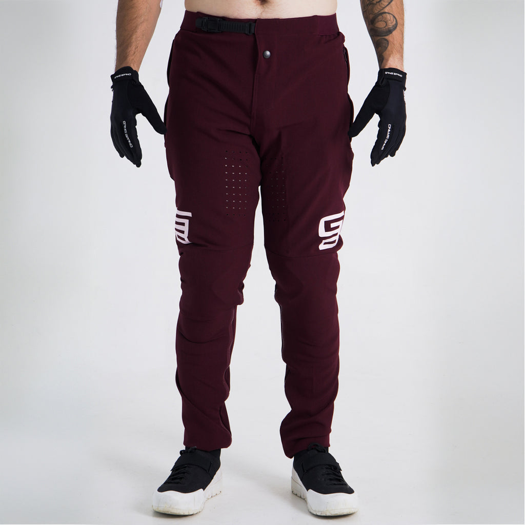 Pantalón GangBrand MTB Downhill/Enduro Clásico Tinto