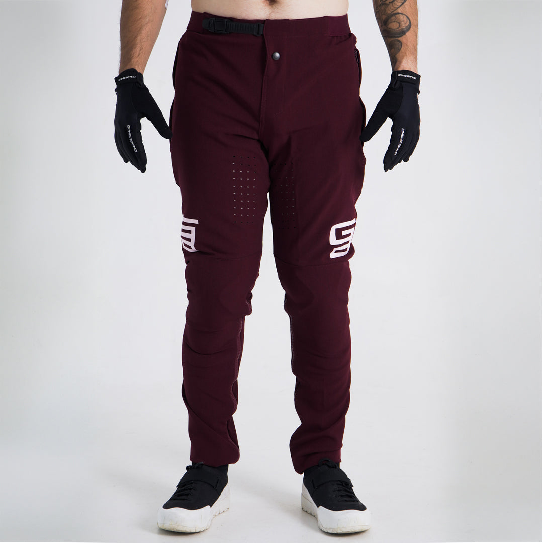 Pantalón GangBrand MTB Downhill/Enduro Clásico Tinto