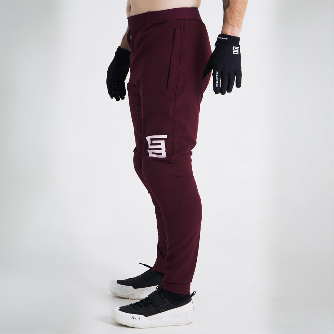 Pantalón GangBrand MTB Downhill/Enduro Clásico Tinto