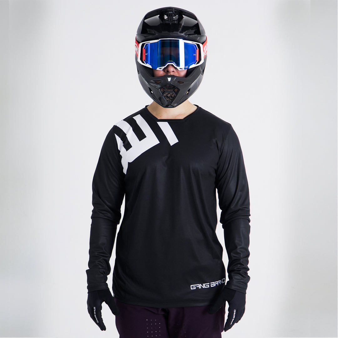 Jersey GangBrand MTB Manga Larga Negro