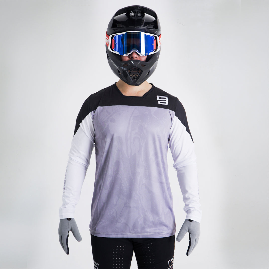 Jersey GangBrand MTB Manga Larga Gris Claro