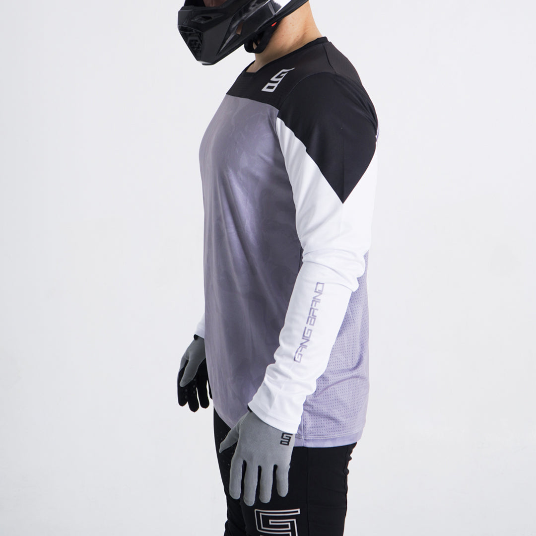 Jersey GangBrand MTB Manga Larga Gris Claro