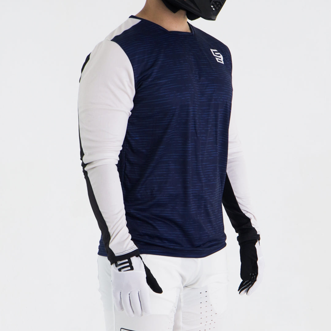 Jersey Gangbrand MTB Manga Larga Azul