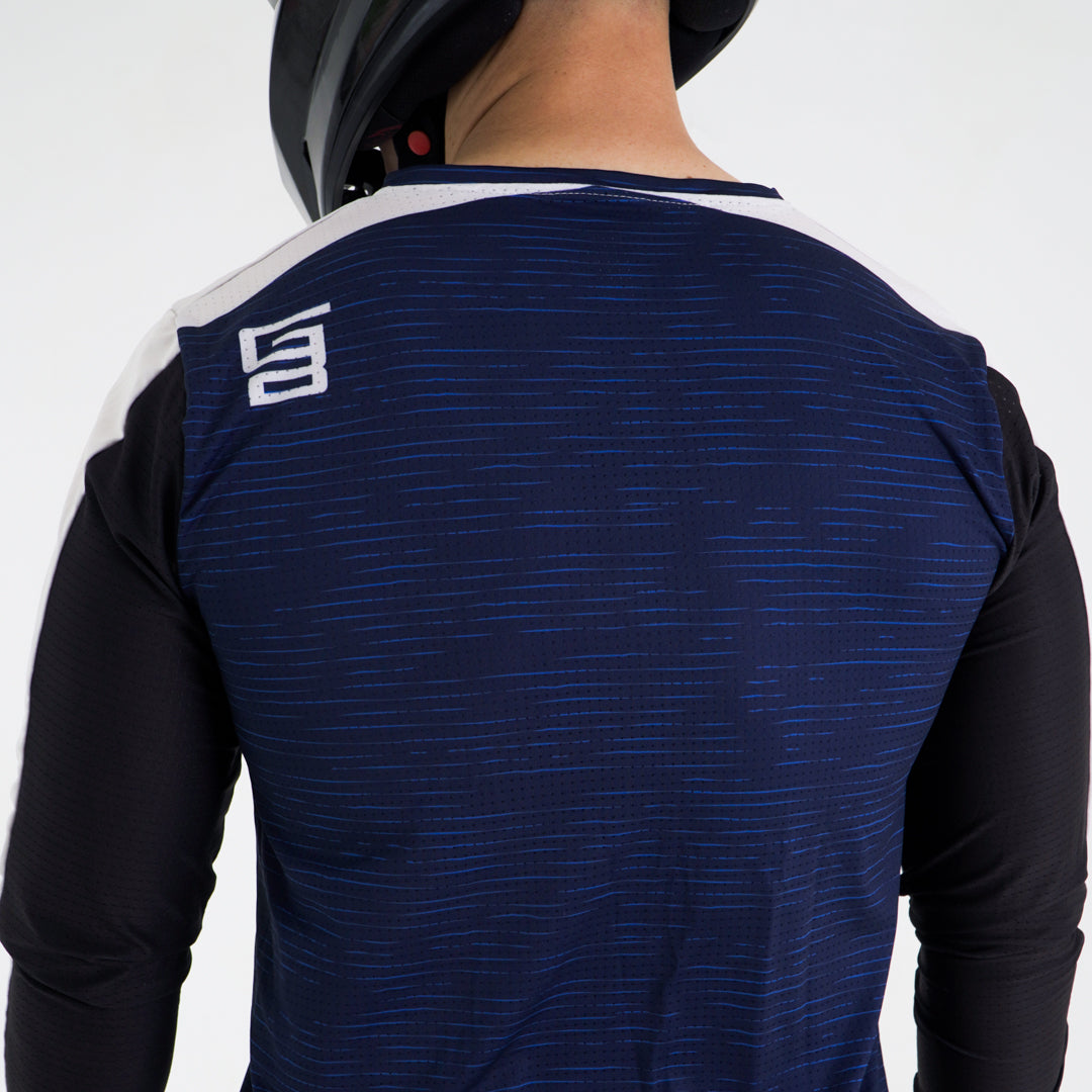 Jersey Gangbrand MTB Manga Larga Azul