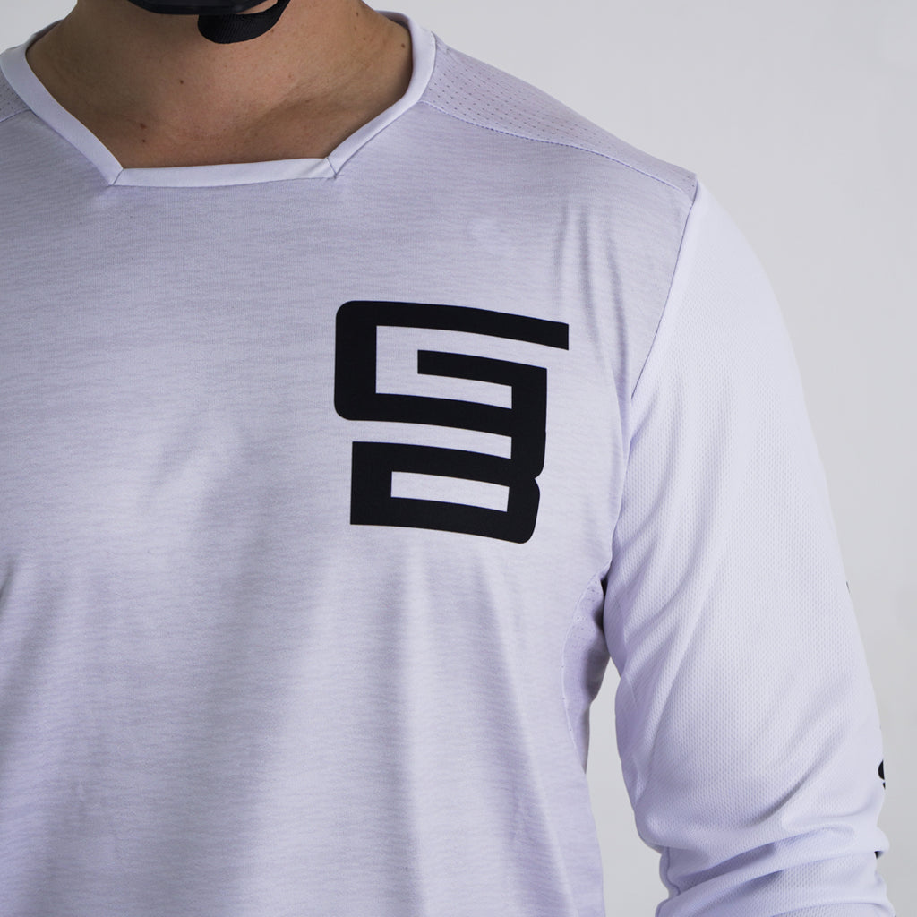 Jersey GangBrand MTB Manga Larga Blanco