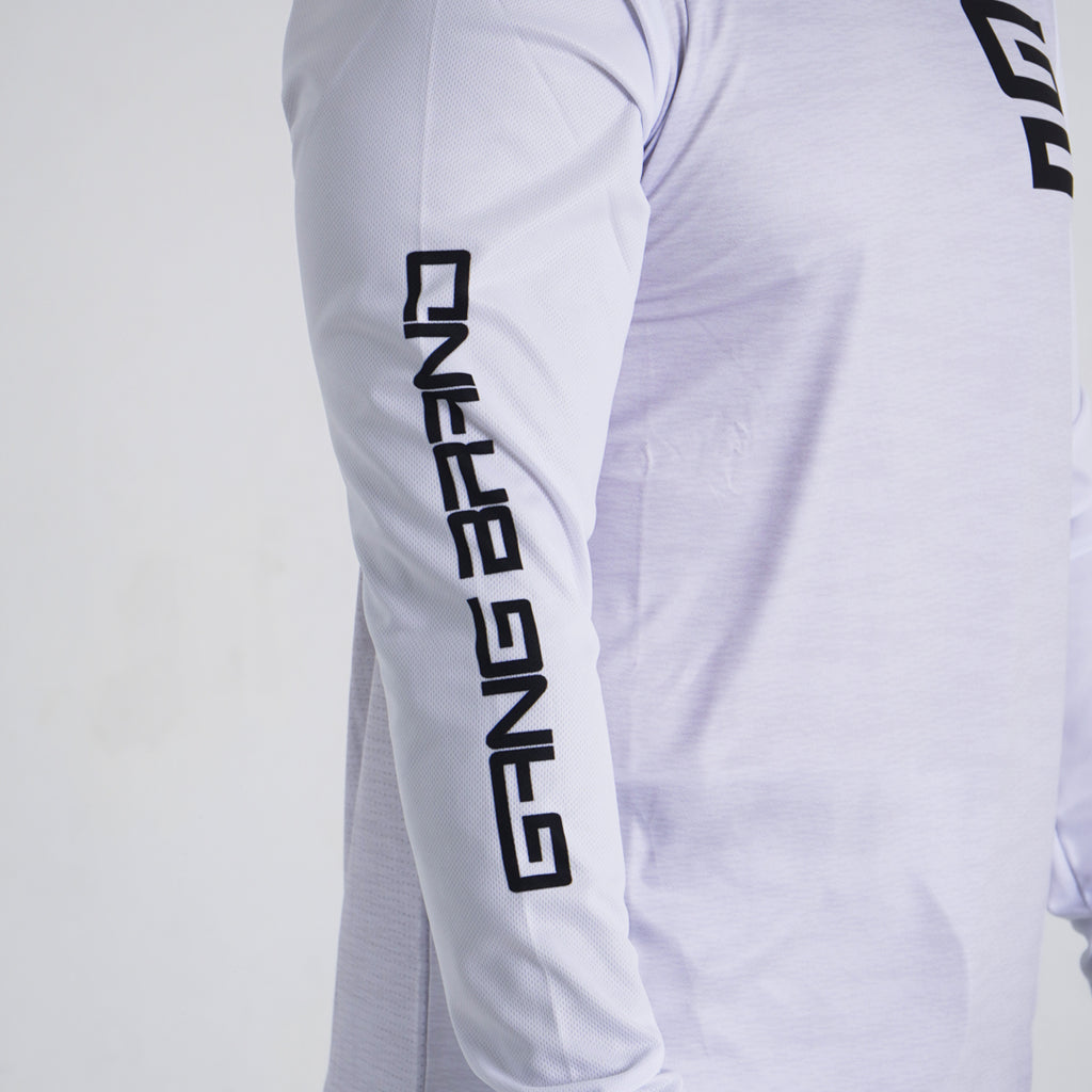 Jersey GangBrand MTB Manga Larga Blanco