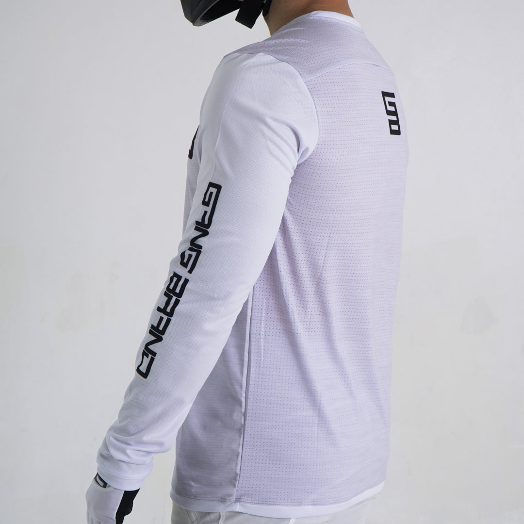 Jersey GangBrand MTB Manga Larga Blanco