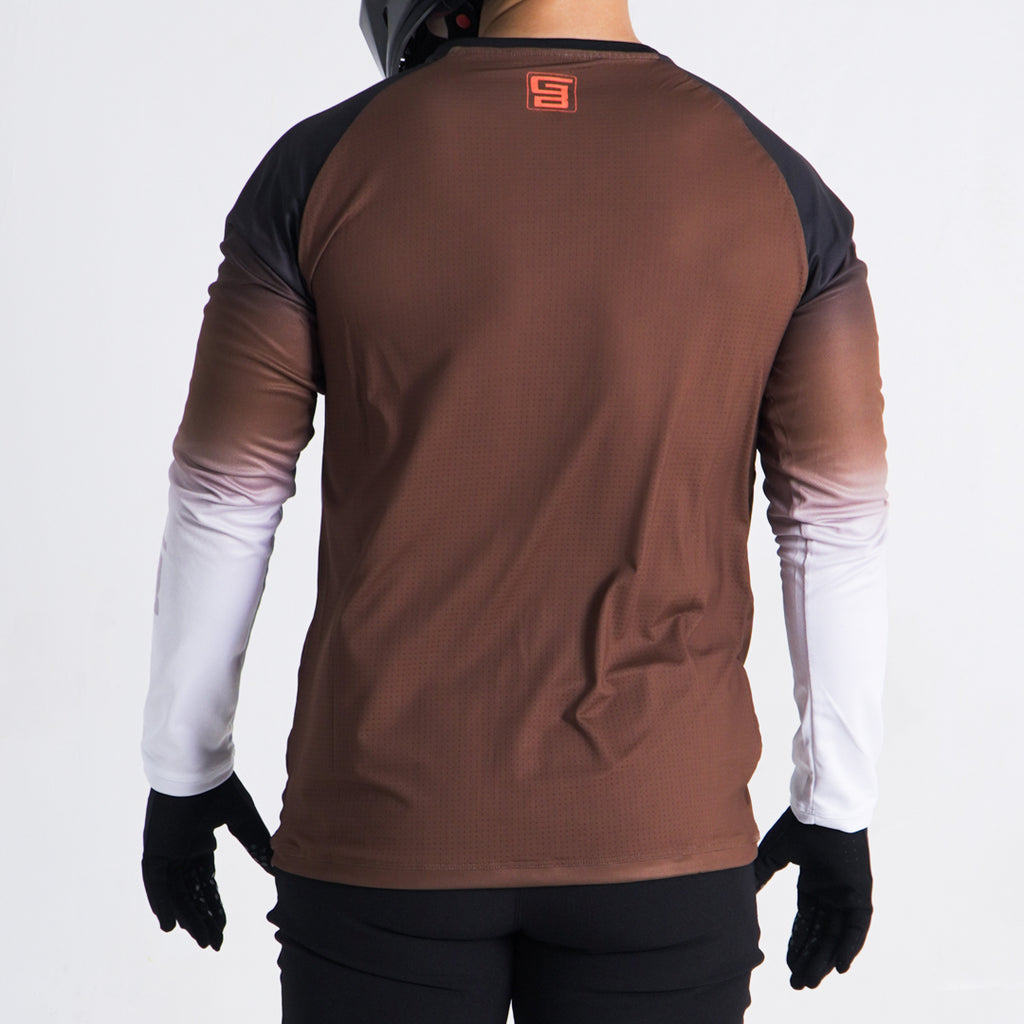 Jersey GangBrand MTB Manga Larga Café Degradado
