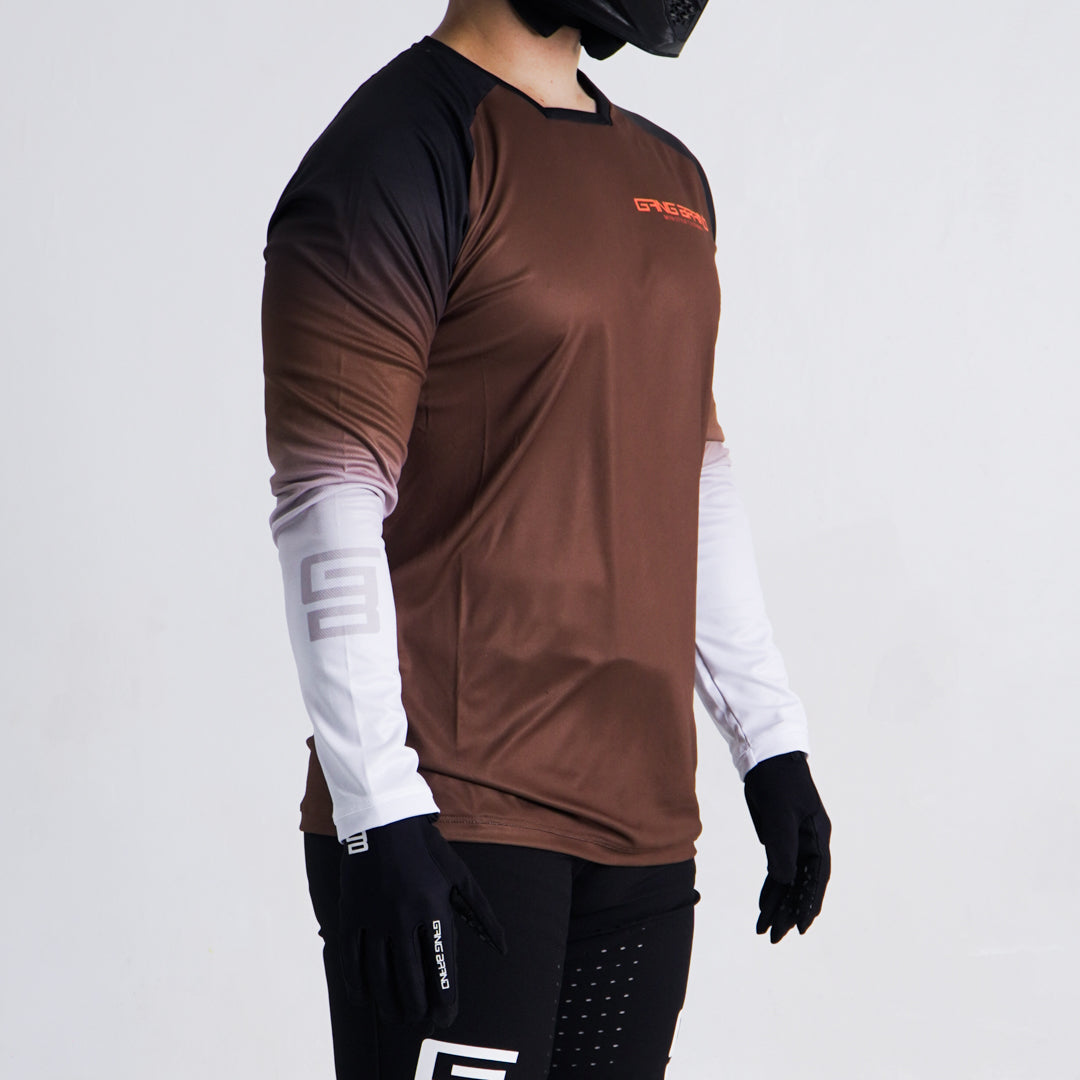 Jersey GangBrand MTB Manga Larga Café Degradado