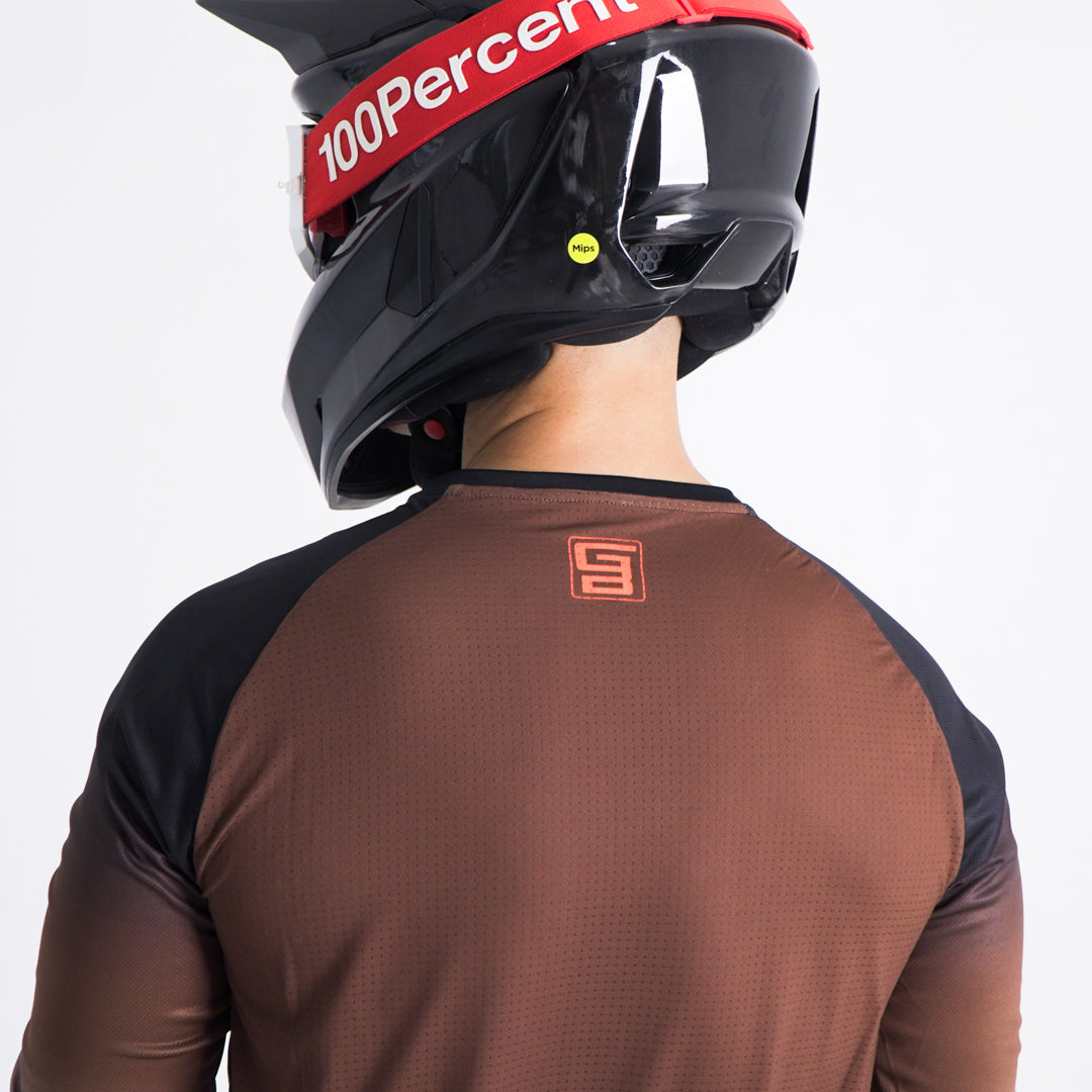 Jersey GangBrand MTB Manga Larga Café Degradado
