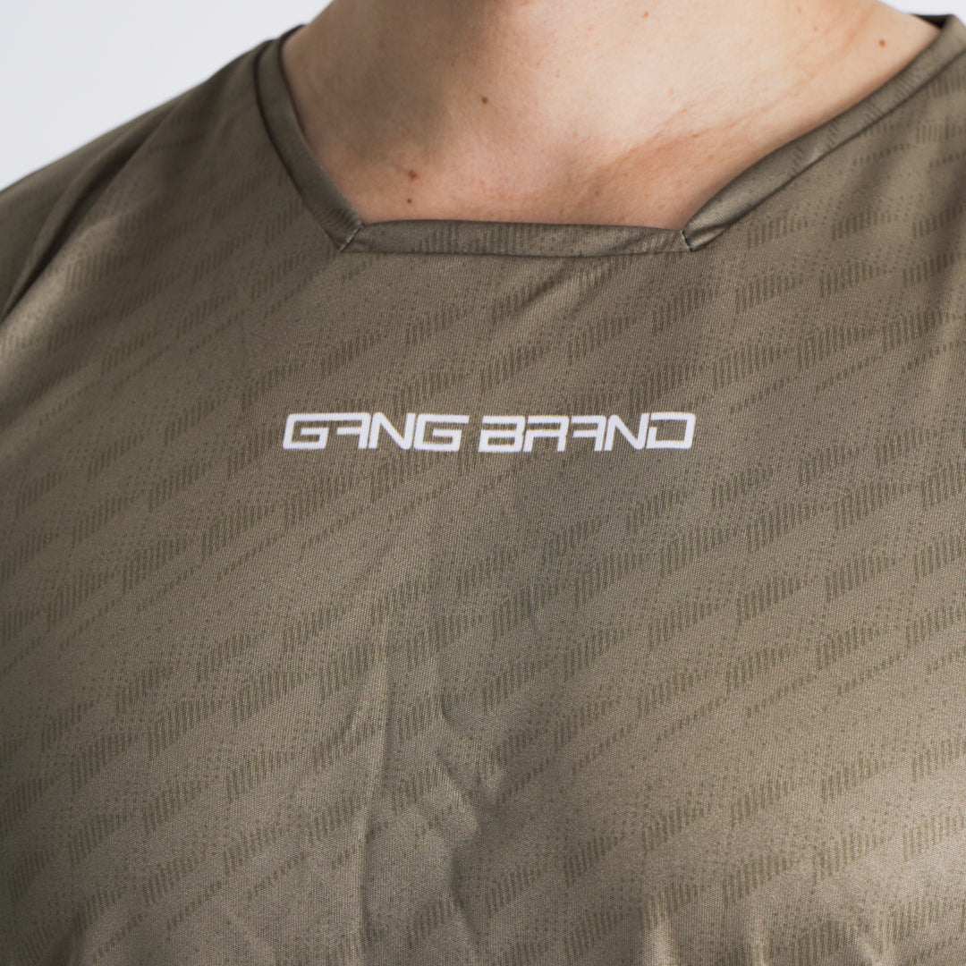 Jersey Gangbrand MTB Manga Larga Verde Olivo