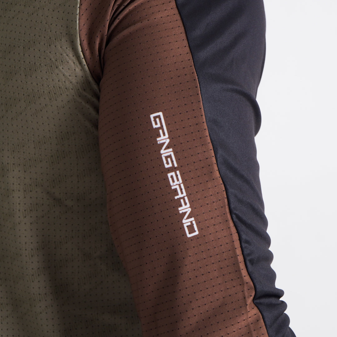 Jersey Gangbrand MTB Manga Larga Verde Olivo