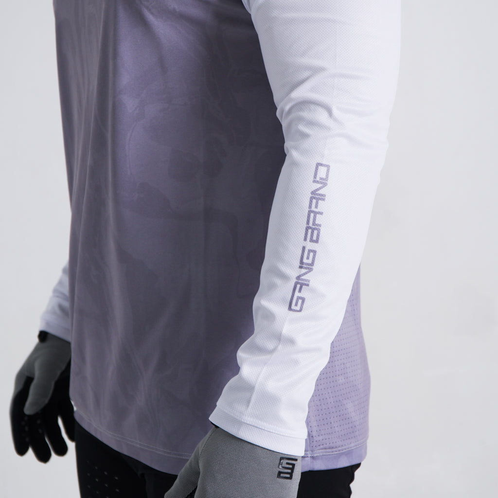 Jersey GangBrand MTB Manga Larga Gris Claro
