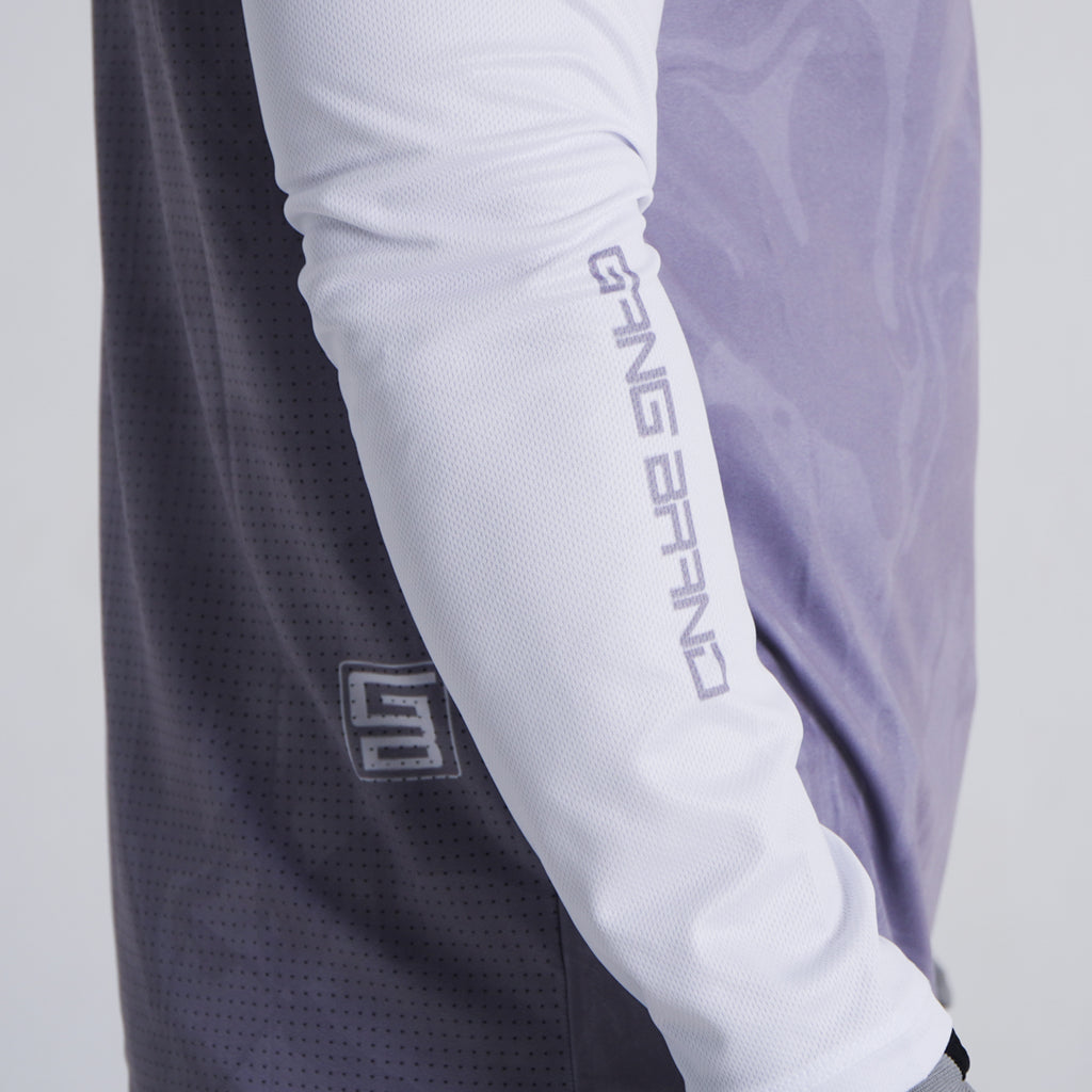 Jersey GangBrand MTB Manga Larga Gris Claro