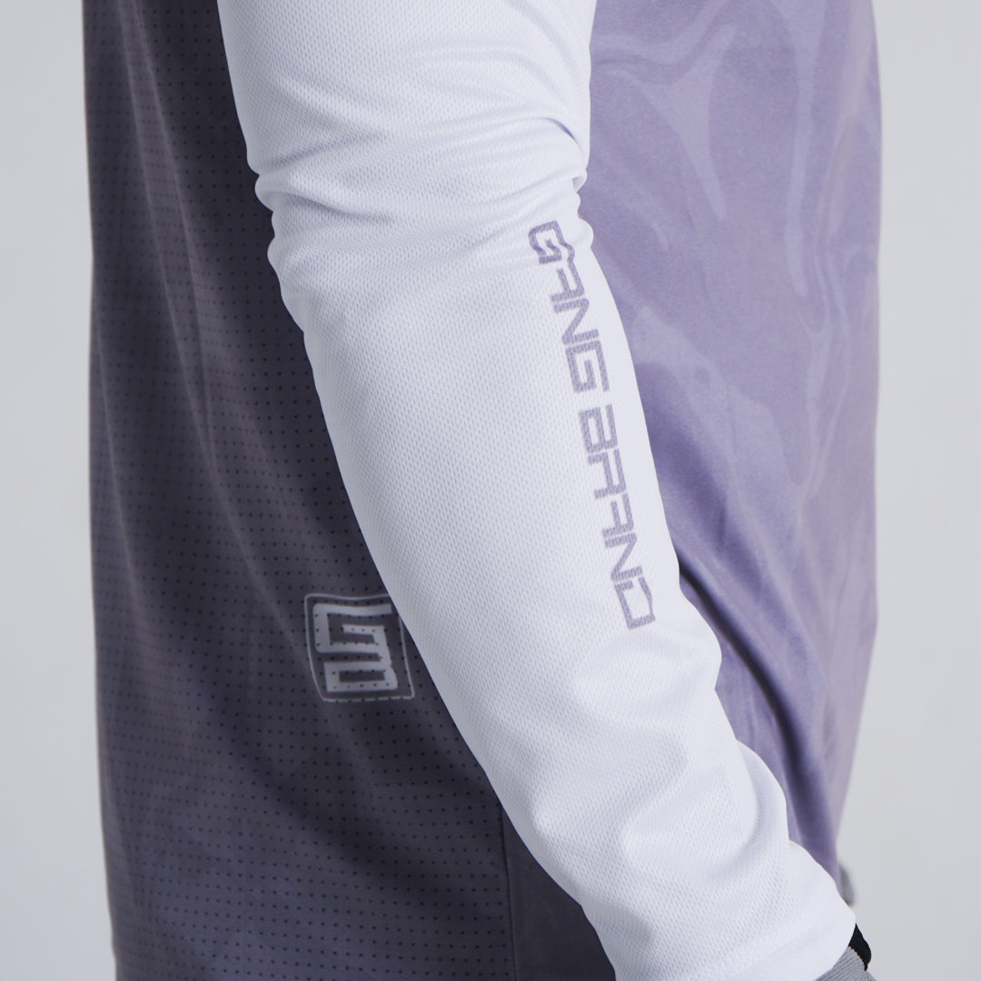 Jersey GangBrand MTB Manga Larga Gris Claro