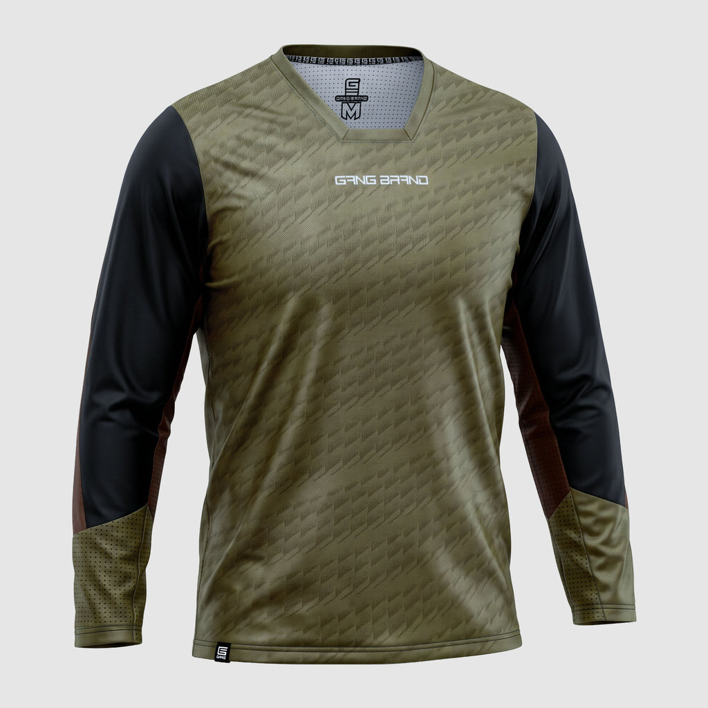 Jersey Gangbrand MTB Manga Larga Café