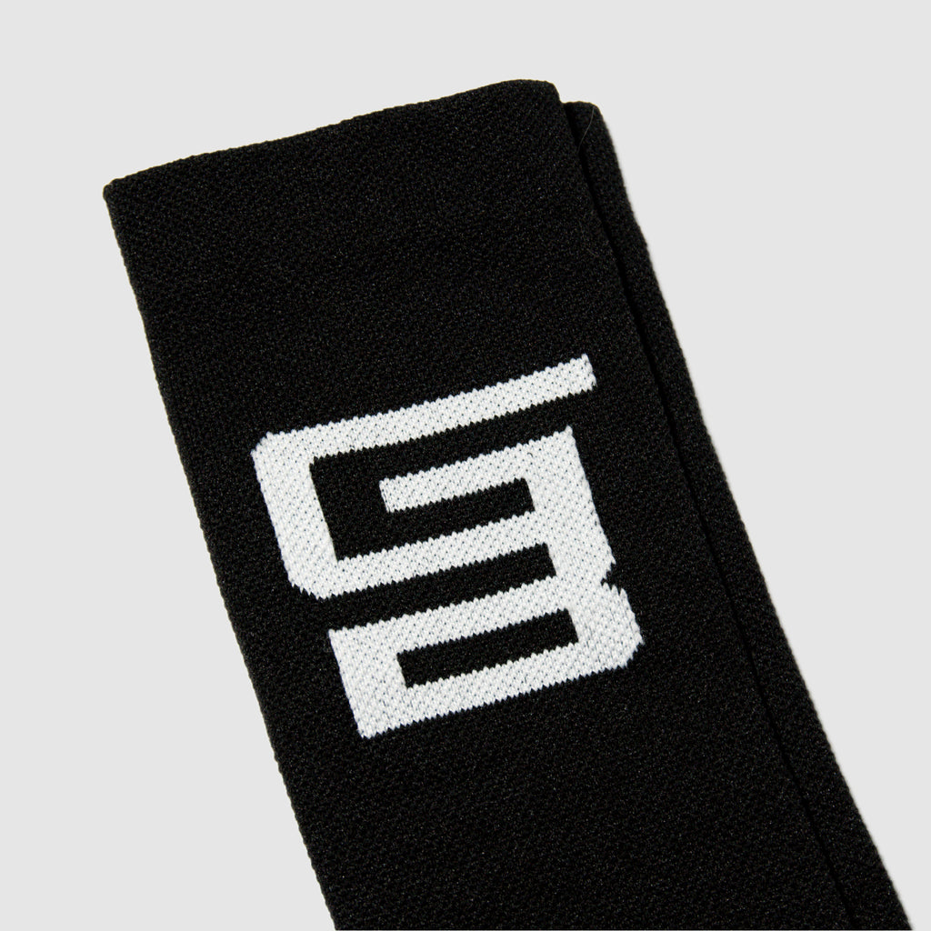 Calceta GangBrand de Compresión Ciclismo Logo Blanco