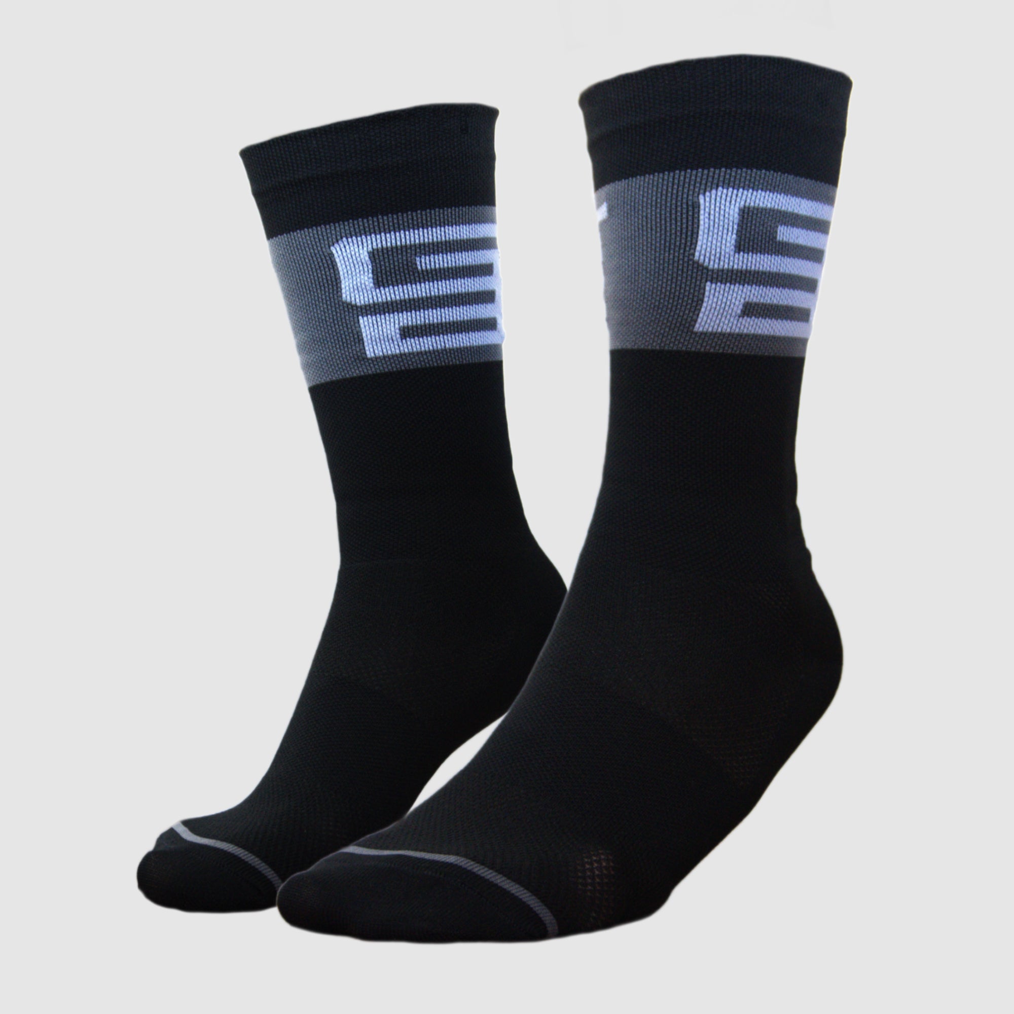 Calcetas GangBrand de Compresión Logo Blanco con Gris