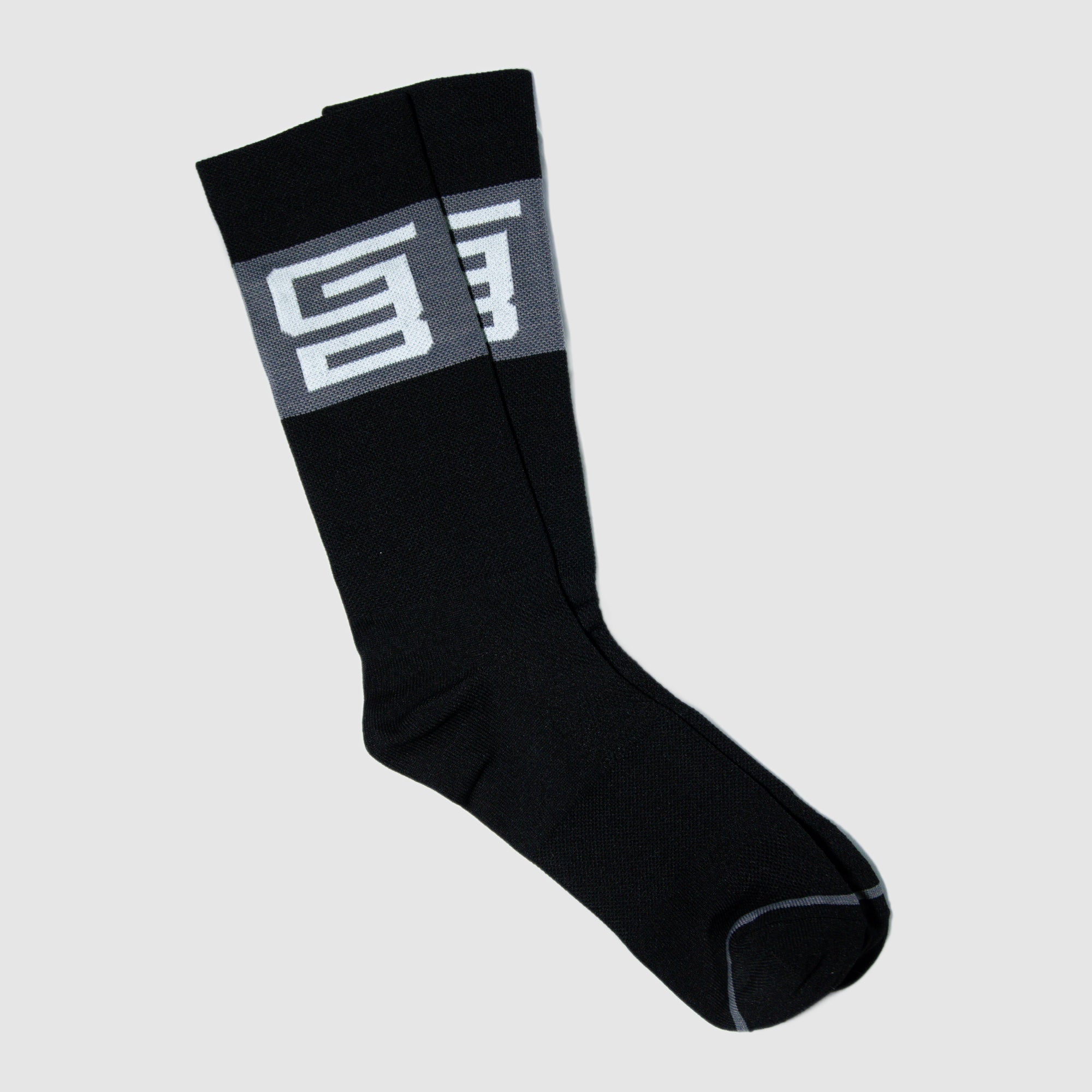 Calcetas GangBrand de Compresión Logo Blanco con Gris