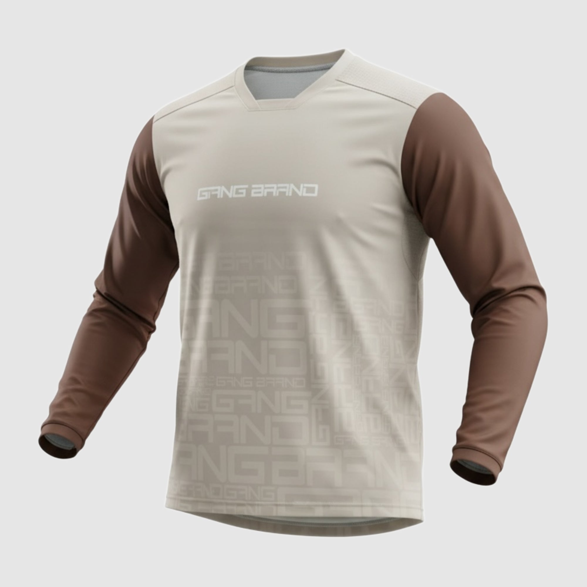 Jersey GangBrand MTB Manga Larga Beige