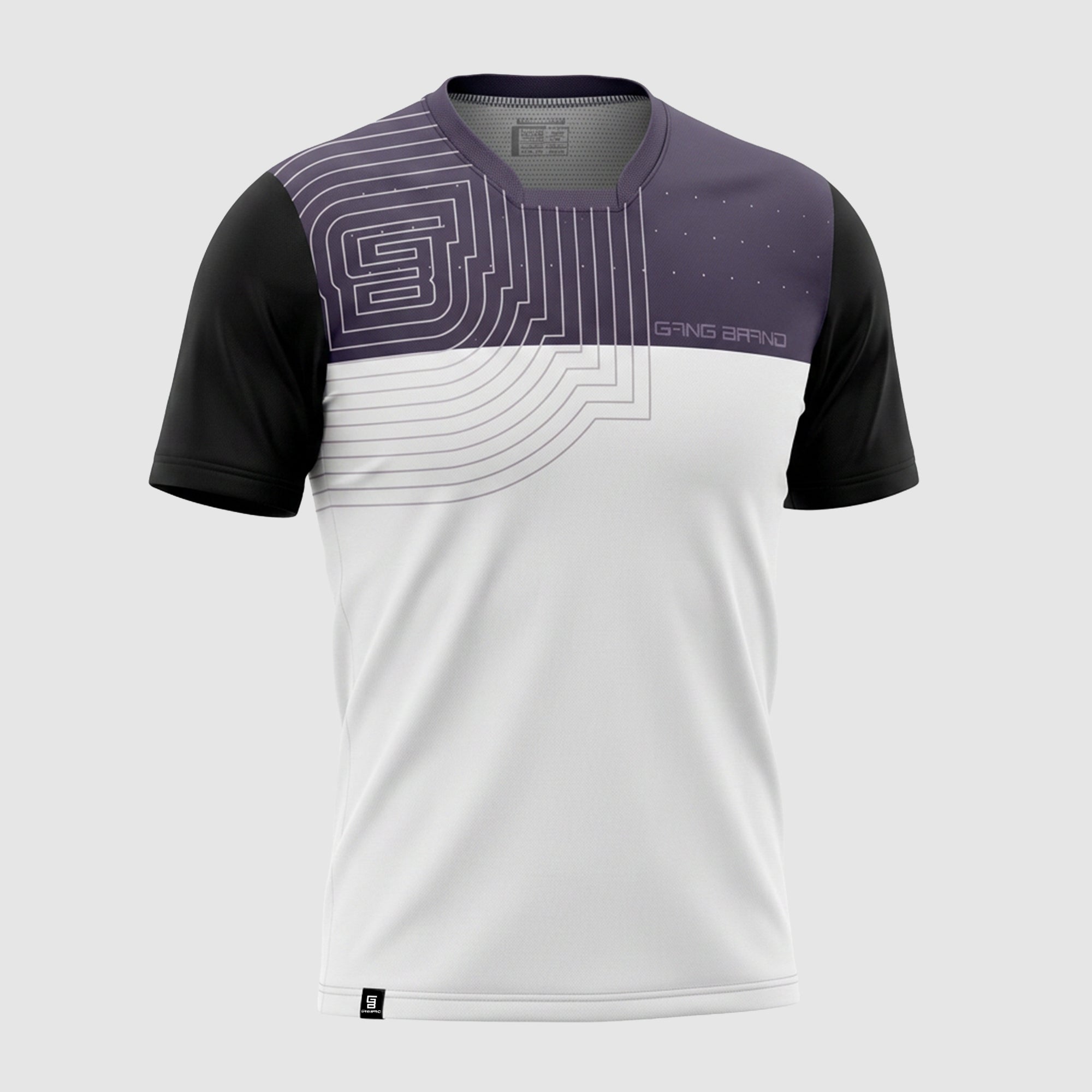 Jersey GangBrand MTB Manga Corta Beige/Uva/Negro