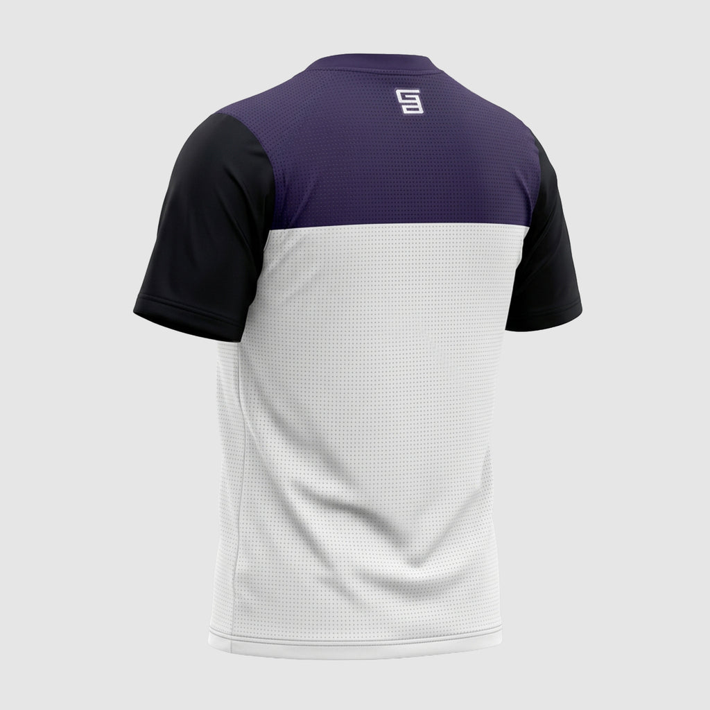 Jersey GangBrand MTB Manga Corta Beige/Uva/Negro